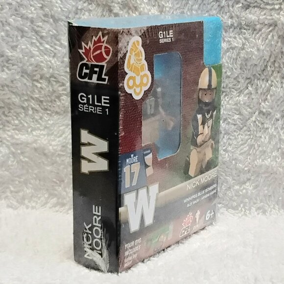 3/$25 Sealed 2014 CFL Nick Moore Mini Figure G1LE Series 1 by OYO Sports!! - Picture 2 of 4